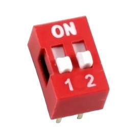 Dip Switch 2 Posiciones Bits Vías Canal Deslizable