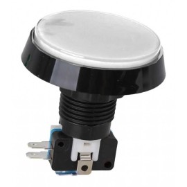 Pulsador Interruptor Redondo Grande Blanco Con Piloto Arcade Juego