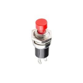 Botón Pulsador Push Button 2 Pines Normalmente Abierto Rojo