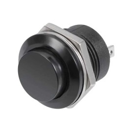 Botón Pulsador Push Button On 2 Pines Na Mediano NEGRO Plastico