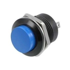 Botón Pulsador Push Button On 2 Pines Na Mediano AZUL Plastico