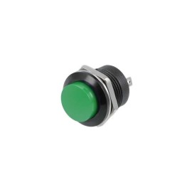 Botón Pulsador Push Button On 2 Pines Na Mediano VERDE Plastico