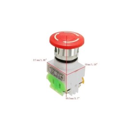 Botón Paro De Emergencia Rotatorio 660V 10A Lay7 (Bcy090) Lay37 NA-NC