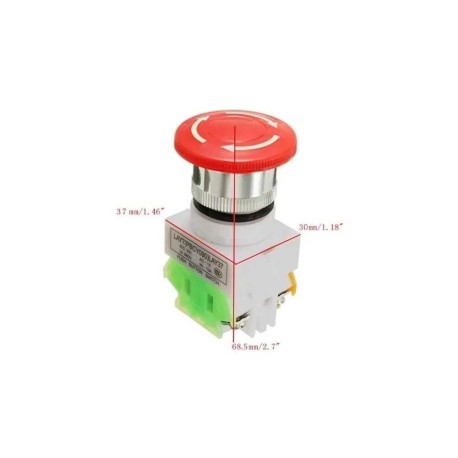 Botón Paro De Emergencia Rotatorio 660V 10A Lay7 (Bcy090) Lay37 NA-NC