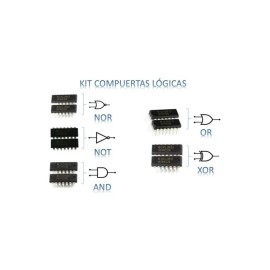 Kit Compuertas Lógicas 74hc02 74hc04 74hc08 74hc32 74hc86