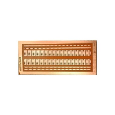 Placa Fenólica Perforada Una Cara 7x15 Cm Tipo Protoboard De Cobre Y Fibra De Vidrio