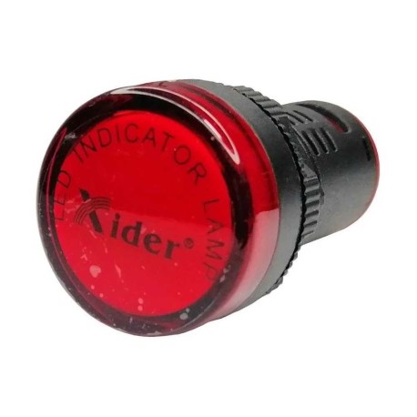 Lampara Indicadora Luz Piloto 110V AC ROJO Empotrable 22mm