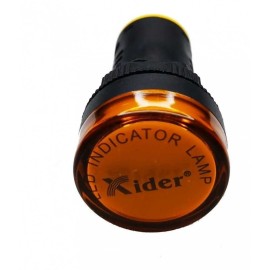 Lampara Indicadora Luz Piloto 12V DC/AC AMARILLO Empotrable 22mm