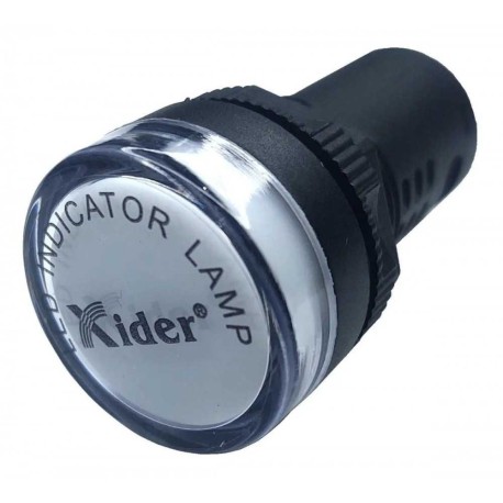 Lampara Indicadora Luz Piloto 220V AC BLANCA Empotrable 22mm