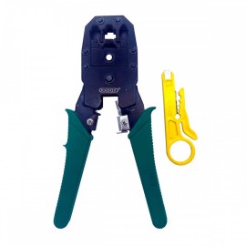 Pinza Ponchadora 3 en 1 Mod: 863-994 para Conectores Telefónicos y Red R11, RJ9 y RJ45 Cable UTP 4, 6 Y 8 Hilos Ethernet