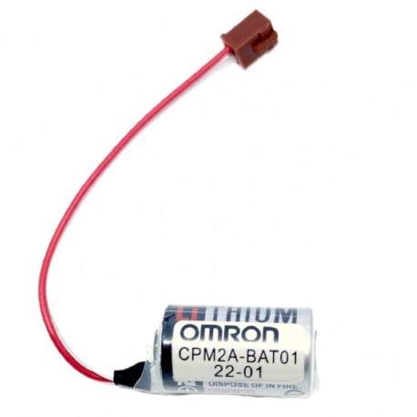 Pila Batería Toshiba OMRON Mod: CPM2A-BAT01 Conector Marrón Chico.