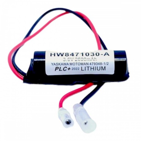 Pila Batería Yaskawa Motoman Mod: HW8471030-A 479348-1/2 3.6v 2600mAh 2 Terminales