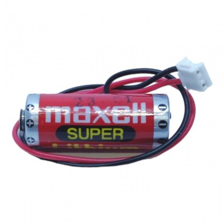 Pila Batería Litio Maxell Mod: FX2NC-32BL ER10/28 3.6v Conector Blanco 2 Pines.