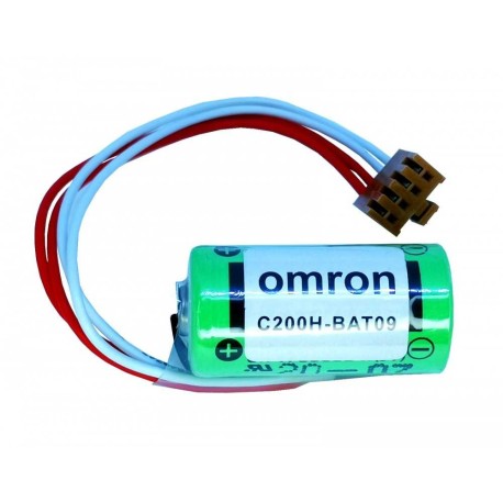 Pila Batería Omron Mod: C200H-BAT09 3V 1800mAh Conector Marrón 4 Pines JST
