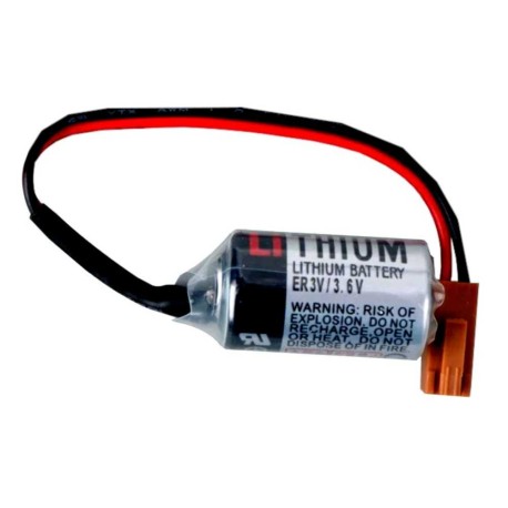 Pila Batería De Litio Toshiba Mod: ER3V/3.6V Conector Marrón