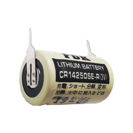Pila Batería FDK FUJI 14250 Mod: CR14250SE-R 3V 850mAh 1/2AA Pines Metálicos