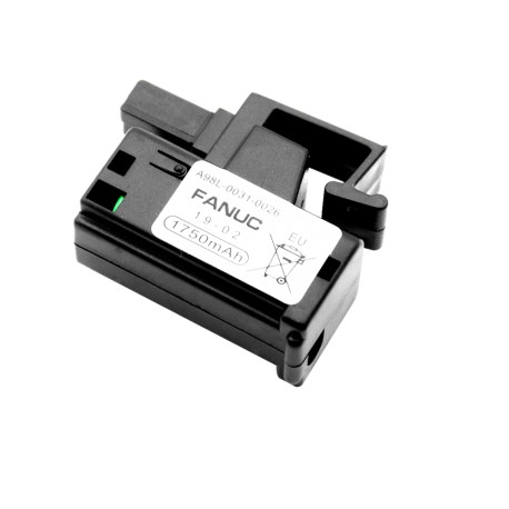 Pila Batería Fanuc Mod: A98L-0031-0026 (A02B-0309-K102) 3V 1750mAh Carcasa Negra