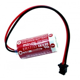 Pila Batería Maxell Mod: Er17/33 3.6V 1600mAh Conector Negro Pequeño Lithium Thionyl Para PLC