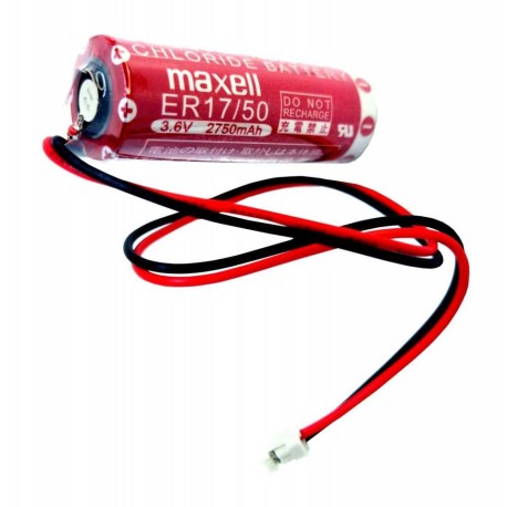 Pila Batería Maxell Mod: ER17/50 3.6V 2750mAh Conector Blanco Para Yamaha KAS-M53G0-11