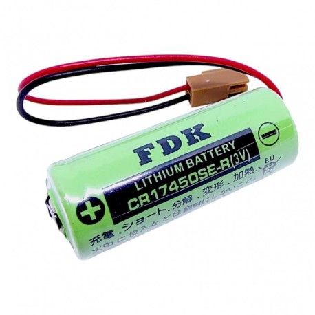 Pila Batería FDK FUJI 17450 Mod: CR17450SE-R A98L-0031-0012 3.0V 2500mAh Conector Marrón Con Resistencia