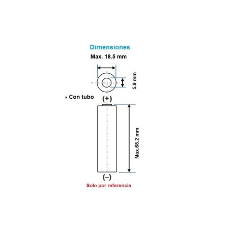 10x Pila Batería Panasonic 18650 Mod: 10xNCR18650B  MH12210 3.7V 3400mAh Recargable