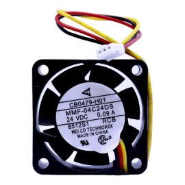 Ventilador MELCO TECHNOREX CB0479-H01 MMF-04C24DS 24V 0.09A 40mm x 40mm x15mm Con Conector Blanco De 3 Pines