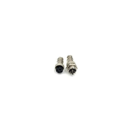 Conector Terminal De Aviación GX20 4 Pines Metal Circular Cnc (Cable-Cable)