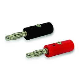 Kit 5 Juego Conectores Plug Tipo Banana Macho Negro Y Rojo