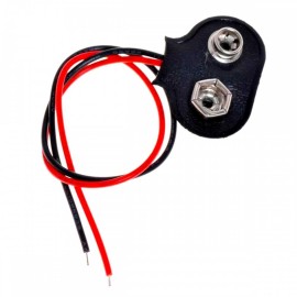 Portapilas Mod: PP-CB9V Cable con Broche Para 1 Pieza 9V (6LF22) Sin Plug