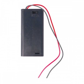 Portapilas Mod: PP-BTS2xAA Base para 2 piezas AA (LR6) Con Tapa y Switch Sin Plug