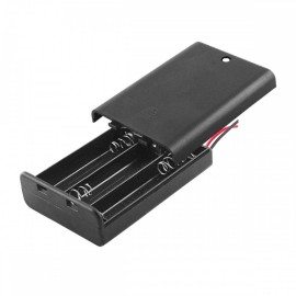 Portapilas Mod: PP-BTS3xAA Base para 3 piezas AA (LR6) Con Tapa y Switch Sin Plug