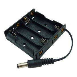 Portapilas Mod: PP-B4xAAPLUG Base para 4 Piezas AA Con Plug