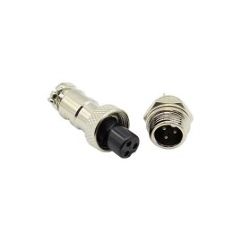 Conector Terminal De Aviación GX12 3 Pines Metal Circular Cnc