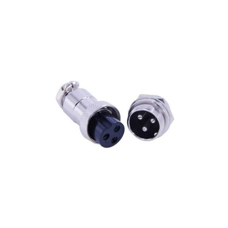 Conector Terminal De Aviación GX20 3 Pines Metal Circular Cnc (Cable-Pared)