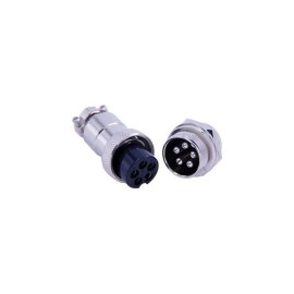 Conector Terminal De Aviación GX20 5 Pines Metal Circular Cnc (Cable-Pared)