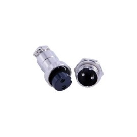 Conector Terminal De Aviación GX20 2 Pines Metal Circular Cnc (Cable-Pared)