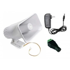 Kit Sirena 2 Tonos Alarma Bocina 30 Watts Eliminador 12v