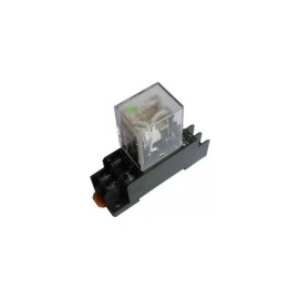Socket Ptf08a Con Relevador 8 Pines Mod: JQX-13F(LY2) Bobina 24VDC