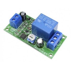 Módulo relevador retardo tiempo Ne555 ajustable 0.1s-50s 12v