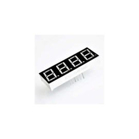 Display LED Rojo Siete Segmentos 4 Dígitos Cátodo Común 12 Pines Arduino PIC