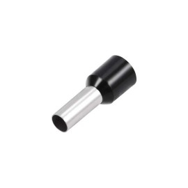 Terminales Ferrules Cal 16 AWG Cilíndricas Eléctricas Aisladas Cable E1508 Negro