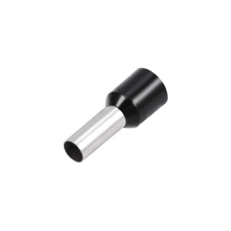 Terminales Ferrules Cal 16 AWG Cilíndricas Eléctricas Aisladas Cable E1508 Negro