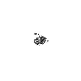 100x Terminales Ferrules Cal 20 AWG Cilíndricas Eléctricas Aisladas Cable E7508 NEGRO