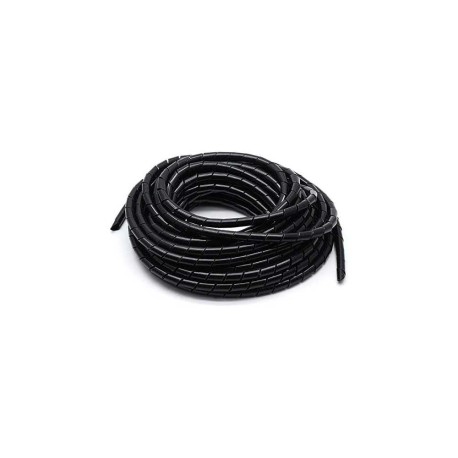 Sujetador Organizador Cables Espiral 8mm x 10m Negro