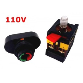 Botón Pulsador Arranque Y Paro Con Luz 110V