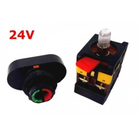 Botón Pulsador Arranque Y Paro Con Luz 24V
