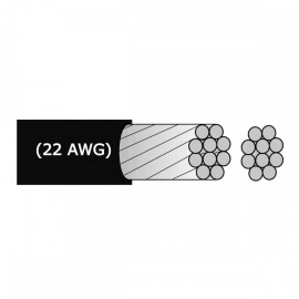 Cable Radox Mod: 080-417(1M) Estañado Calibre 22 Negro xMTS