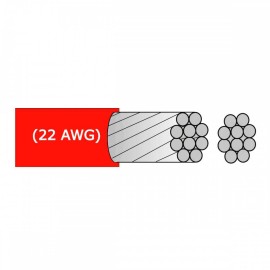 Cable Radox Mod: 080-425(1M) Estañado Calibre 22 Rojo xMTS