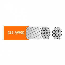 Cable Radox Mod: 080-416(1M) Estañado Calibre 22 Naranja xMTS