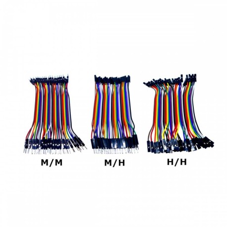 Cable Dupont JUMPER Mod: CD-HH,MH,MM10CM(120) Arduino PACK 120 Piezas 10cm